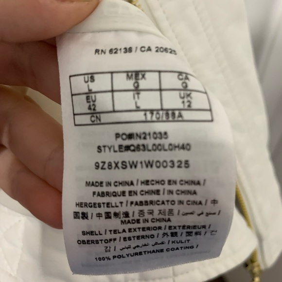 White Guess Faux Leather Jacket - Picture 4 of 4